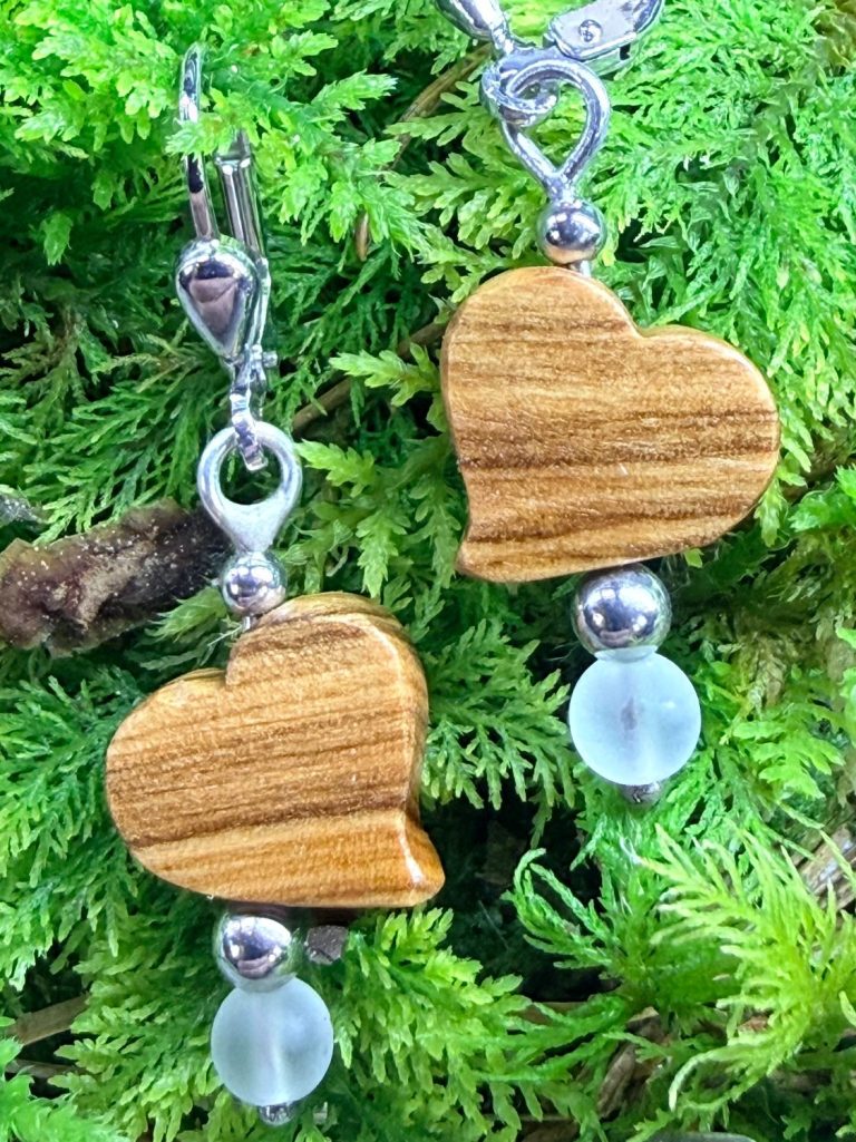 Ohrhänger - Wilde Olive - Bergkristall - 925er Sterling Silber (rhodiniert)